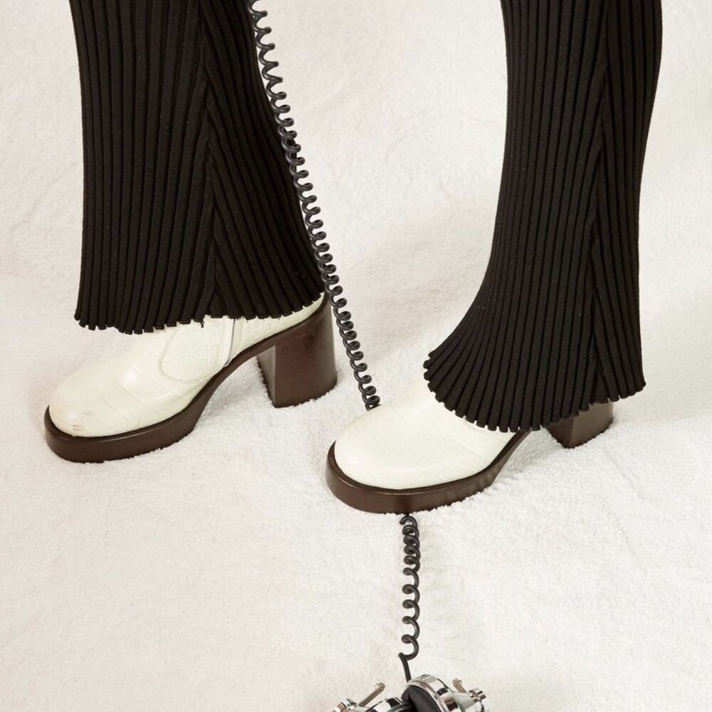 Simon Miller Rib Black Welton Ribbed Flare Pull on Pant Size S - Picture 6 of 12